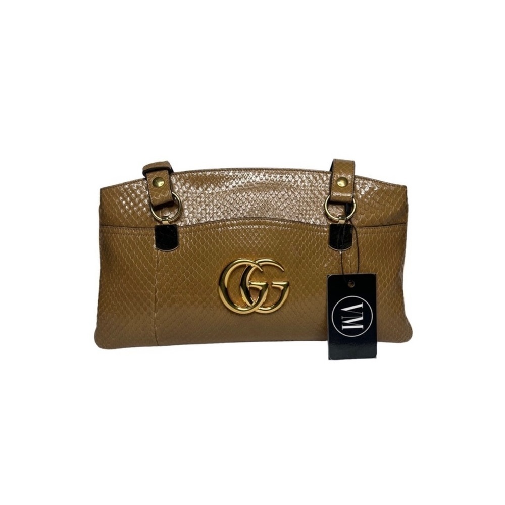 Gucci Arli Python Top Handle Bag W/ Dust Bag - image 1